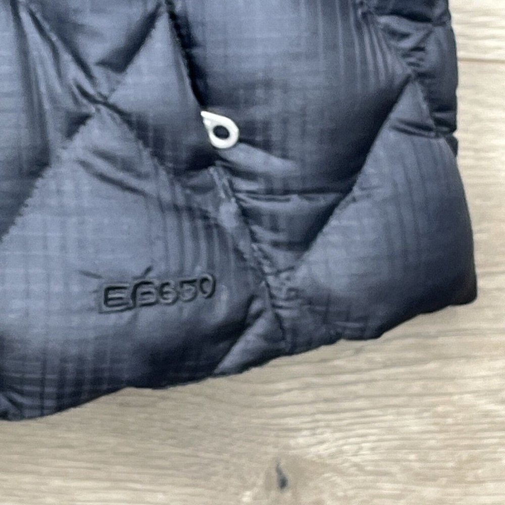 Eddie Bauer Vest Womens Med EB650 Black Goose Down Quilted Puffer Zip Pockets - Picture 3 of 16
